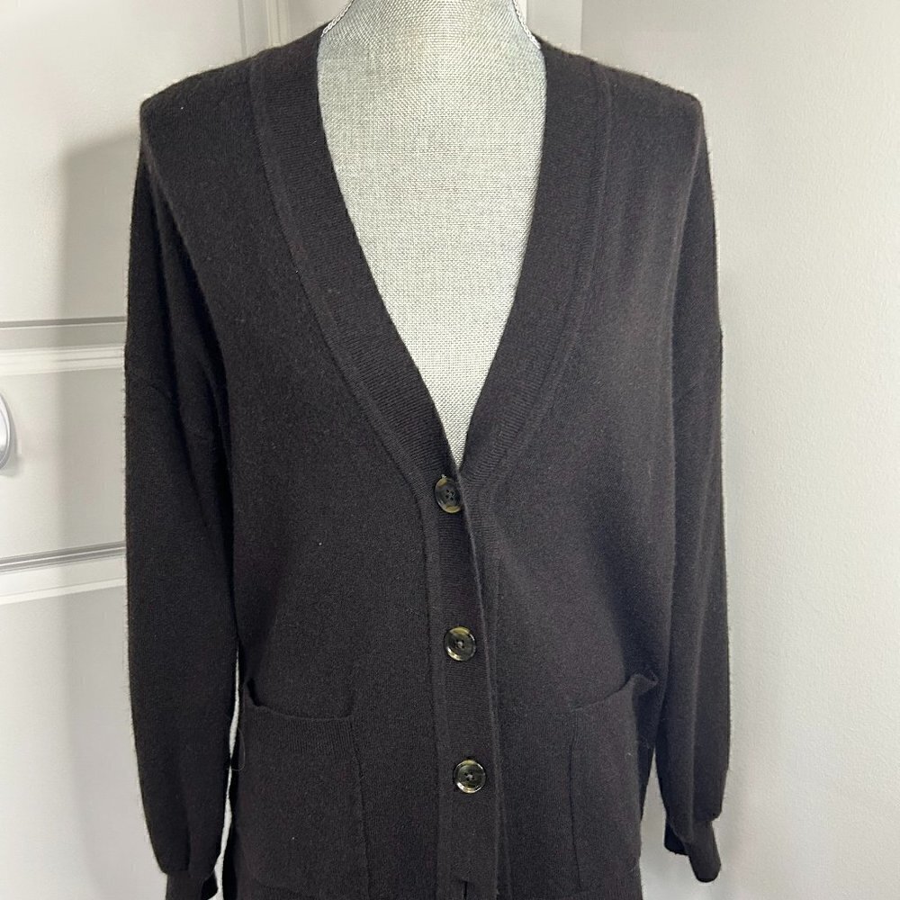 Ann Taylor Brown Boyfriend Cardigan NWOT Size M